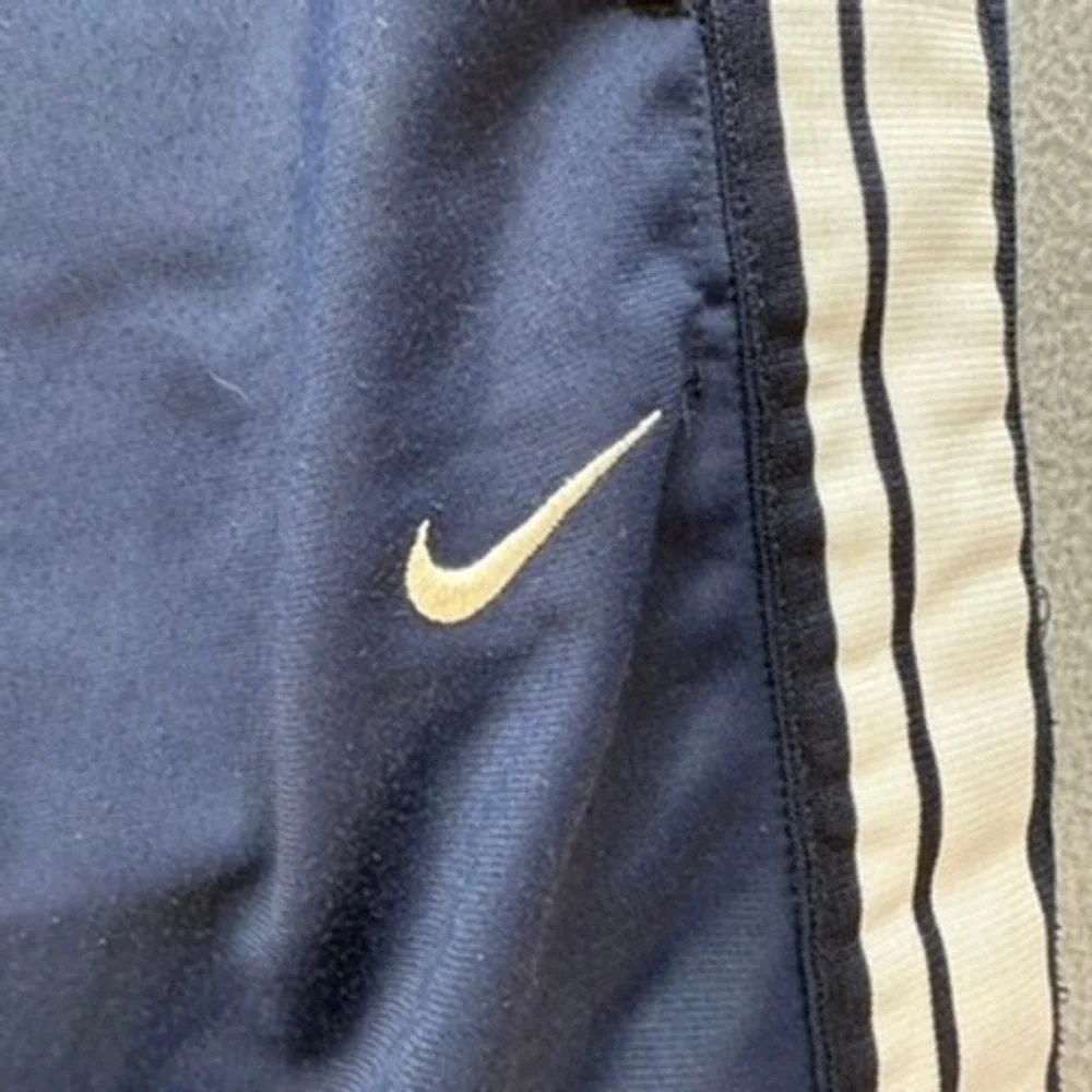 Nike‎ Track Pants Mens Large Y2K Navy Blue Tear Away Snap Buttons Athletic Retro